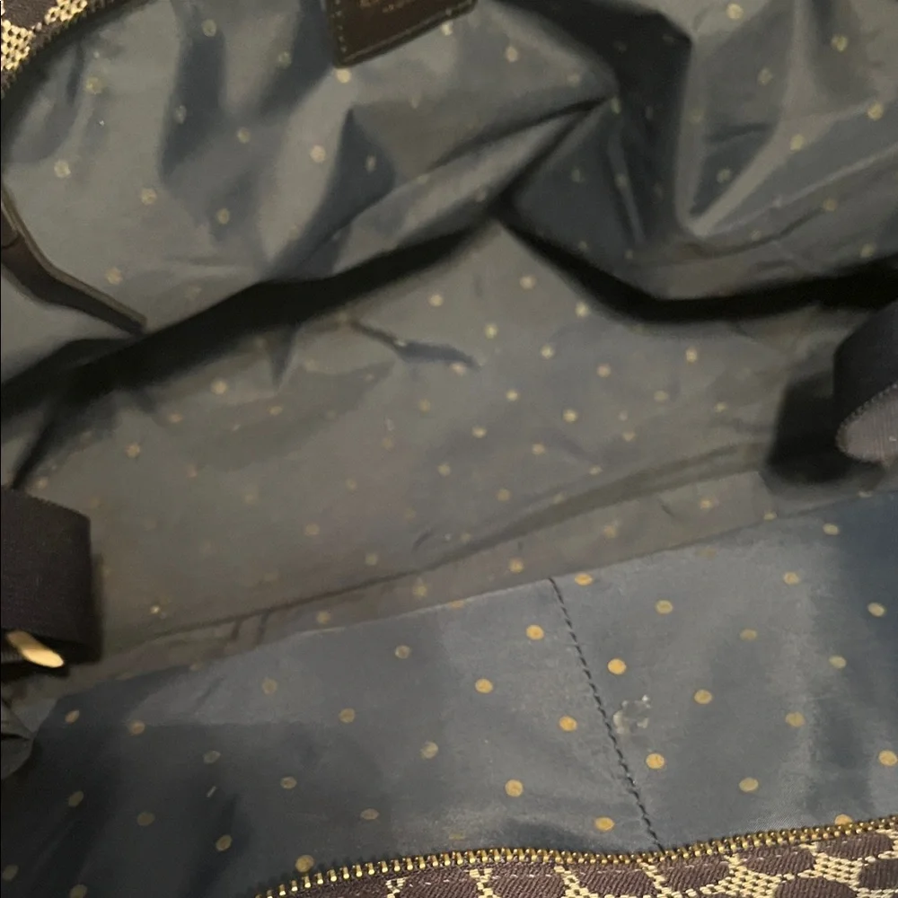 Kate Spade Blue, Red, and White Baby Henry Classic Noel 2 Diaper Bag Tote
